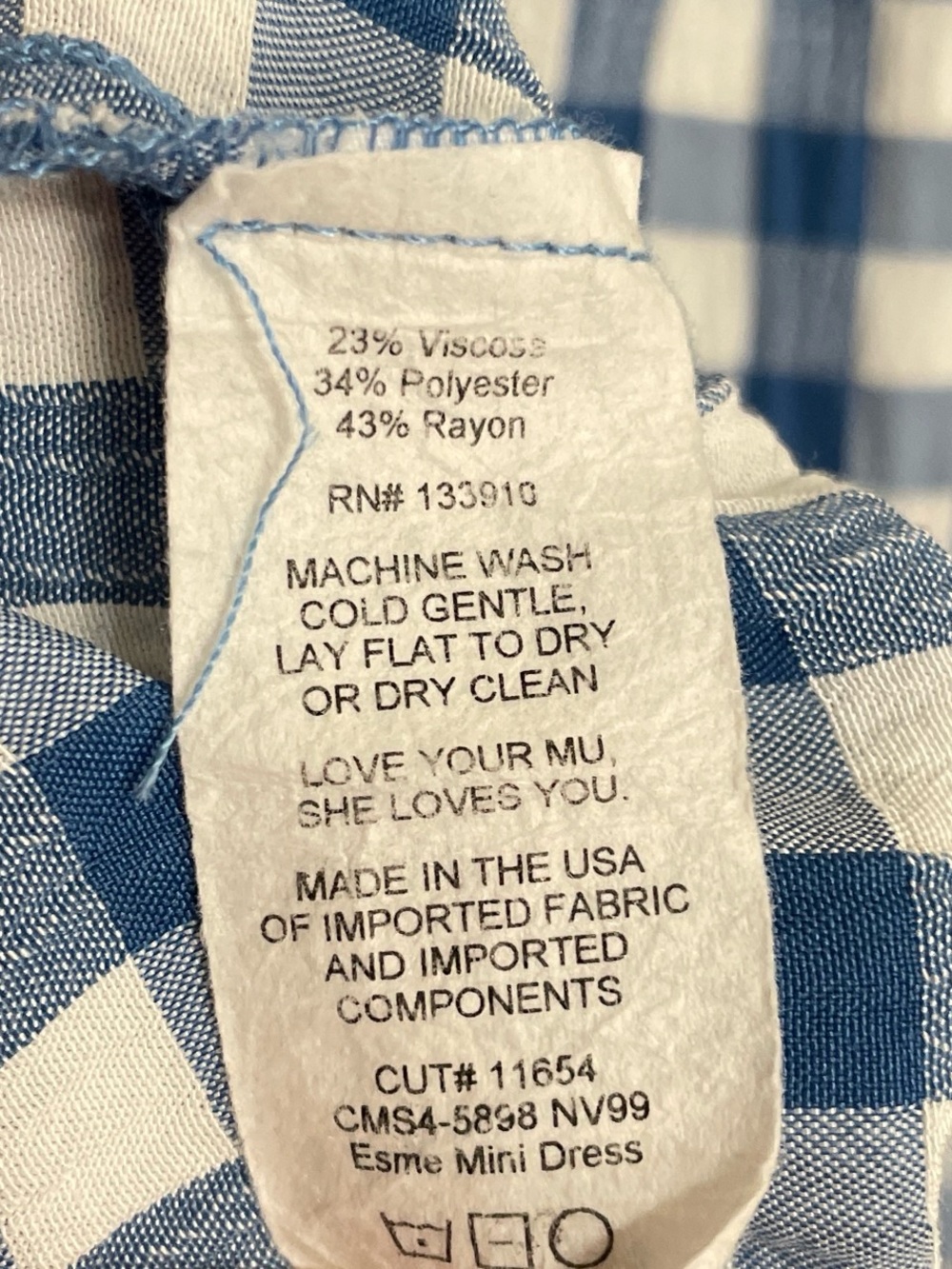 Show Me Your MuMu Esme Gingham Puff Sleeve Mini Dress - Picture 5 of 6